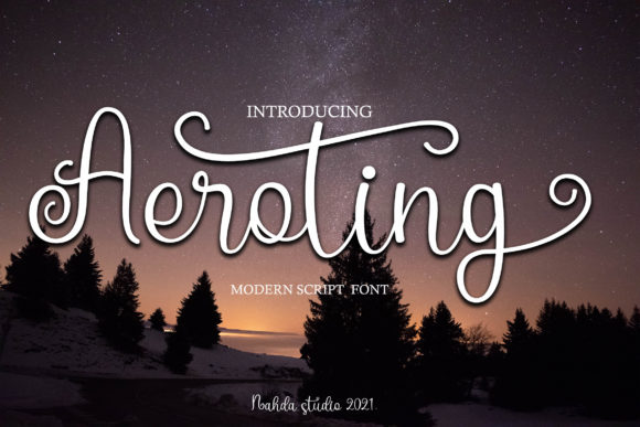 Aeroting: A Delicate Script Font for Editorial Elegance