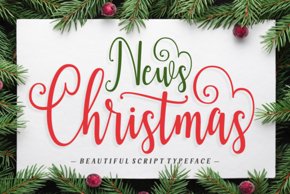 Crafting with Elegance: The News Christmas Script Font