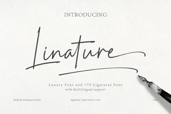 Linature: A Delicate Script Font for Modern Branding