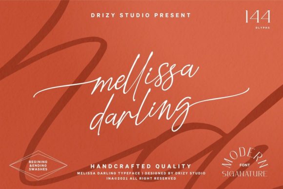 Mellissa Darling: A Refreshing Script Font for Elegant Branding