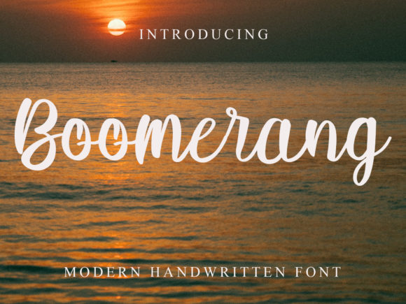 The Boomerang Font: A Delicate Handwritten Script for Editorial Design